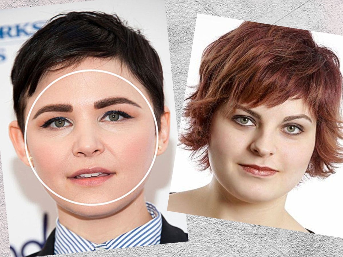 Коррекция круглого лица прической