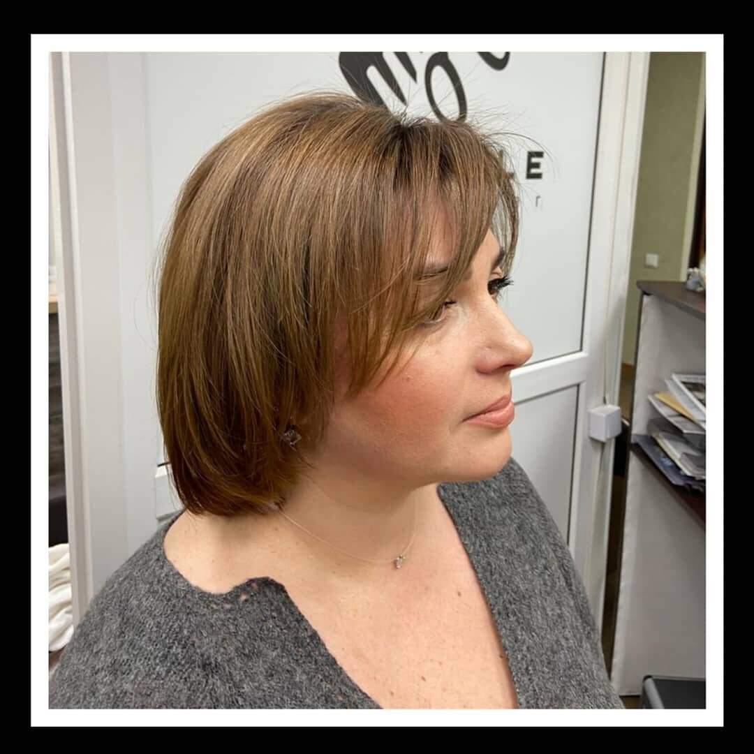 Прическа короткая женская для полного лица шапочка