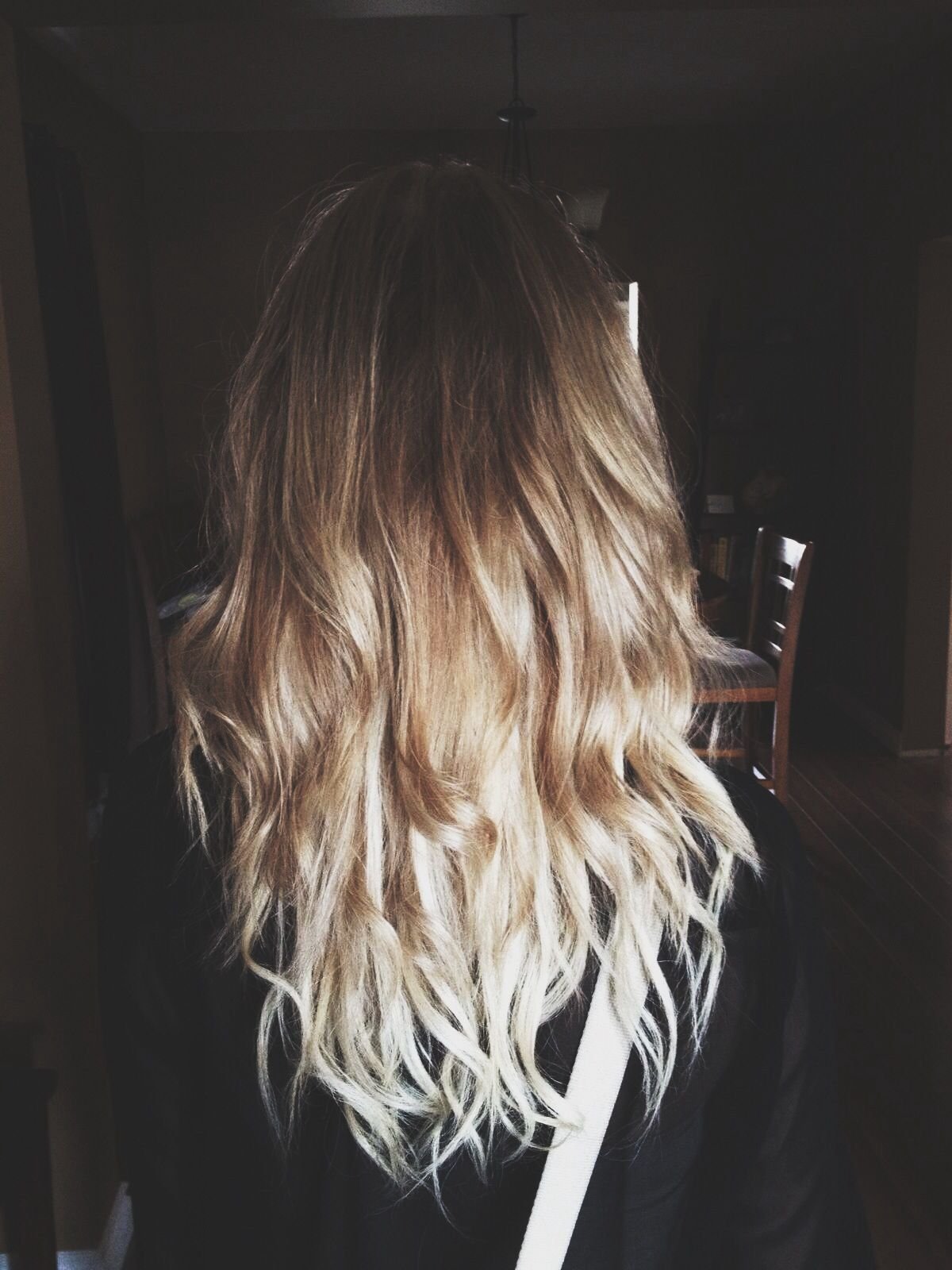 Кончики блонд