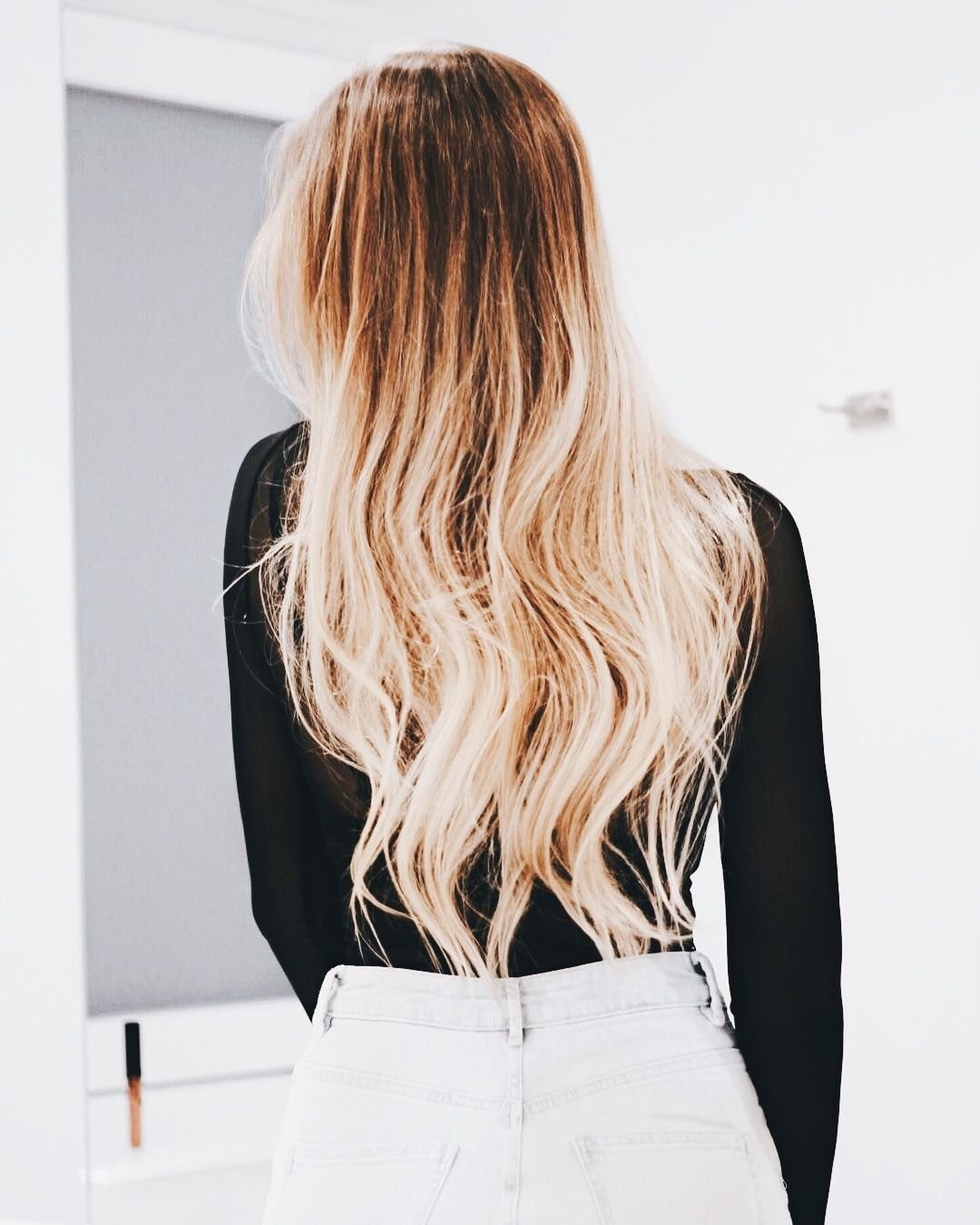 Осветленные концы на русых волосах