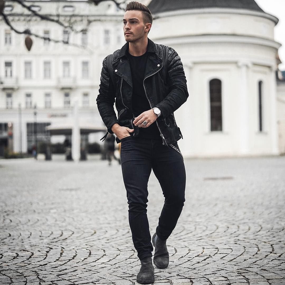 Мужская косуха тотал Блэк