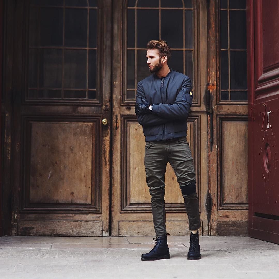 Лук тотал Блэк мужской бомбер