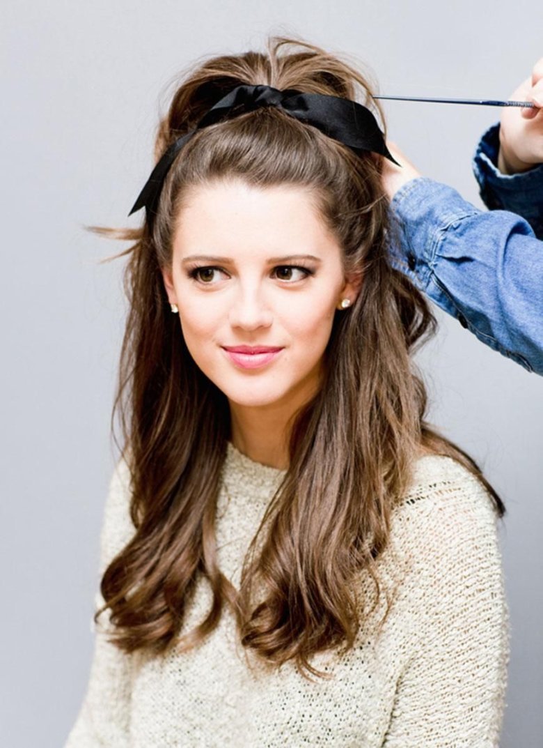 Прическа мальвинка на длинные волосы