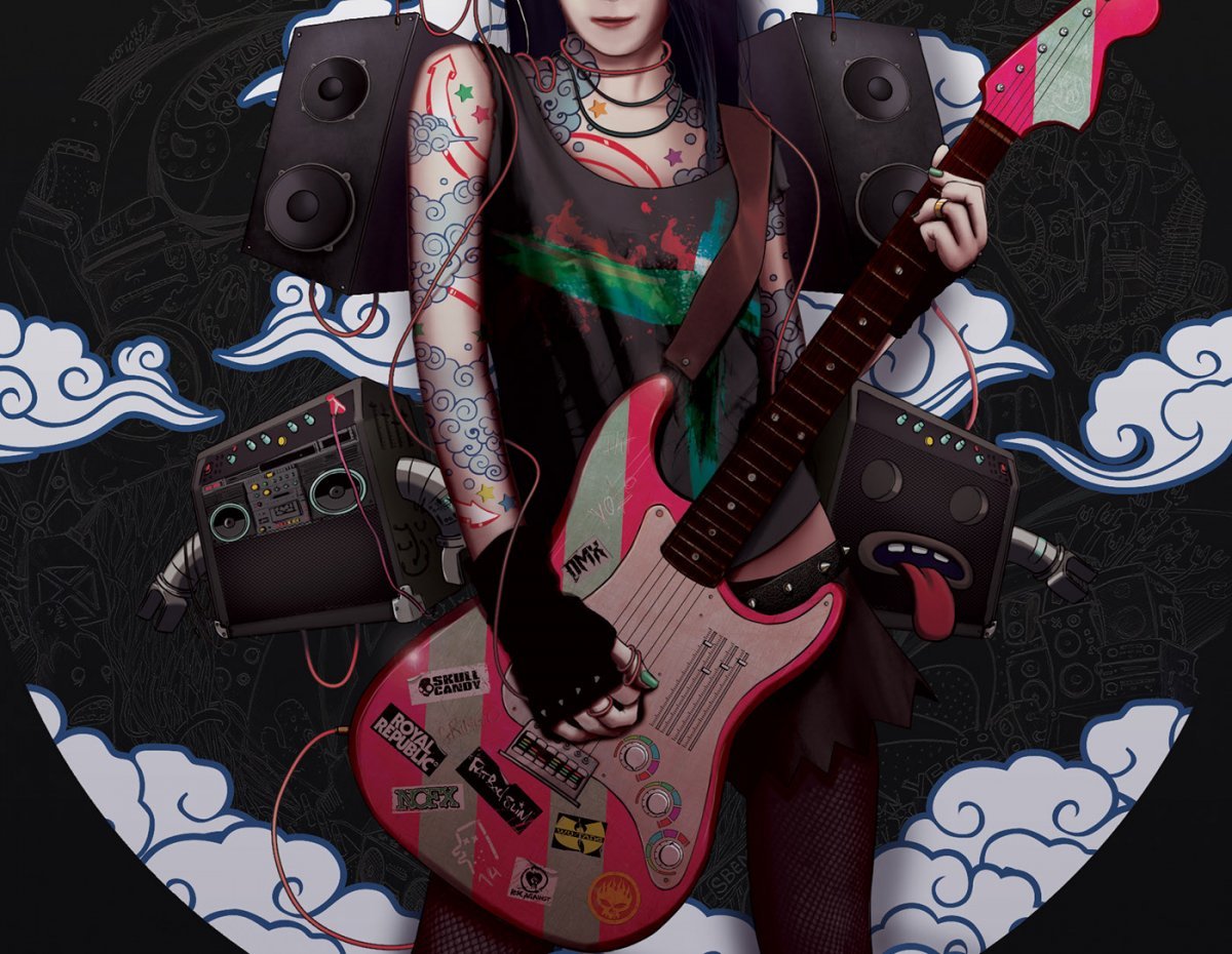 Аниме девушки рокерши