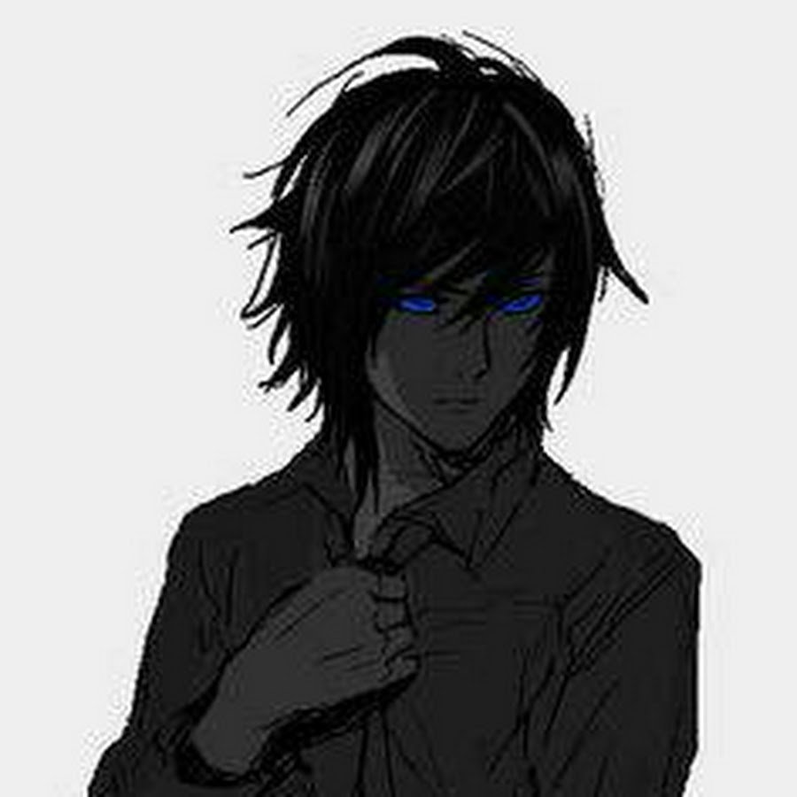 Аниме парень брюнет с голубыми глазами