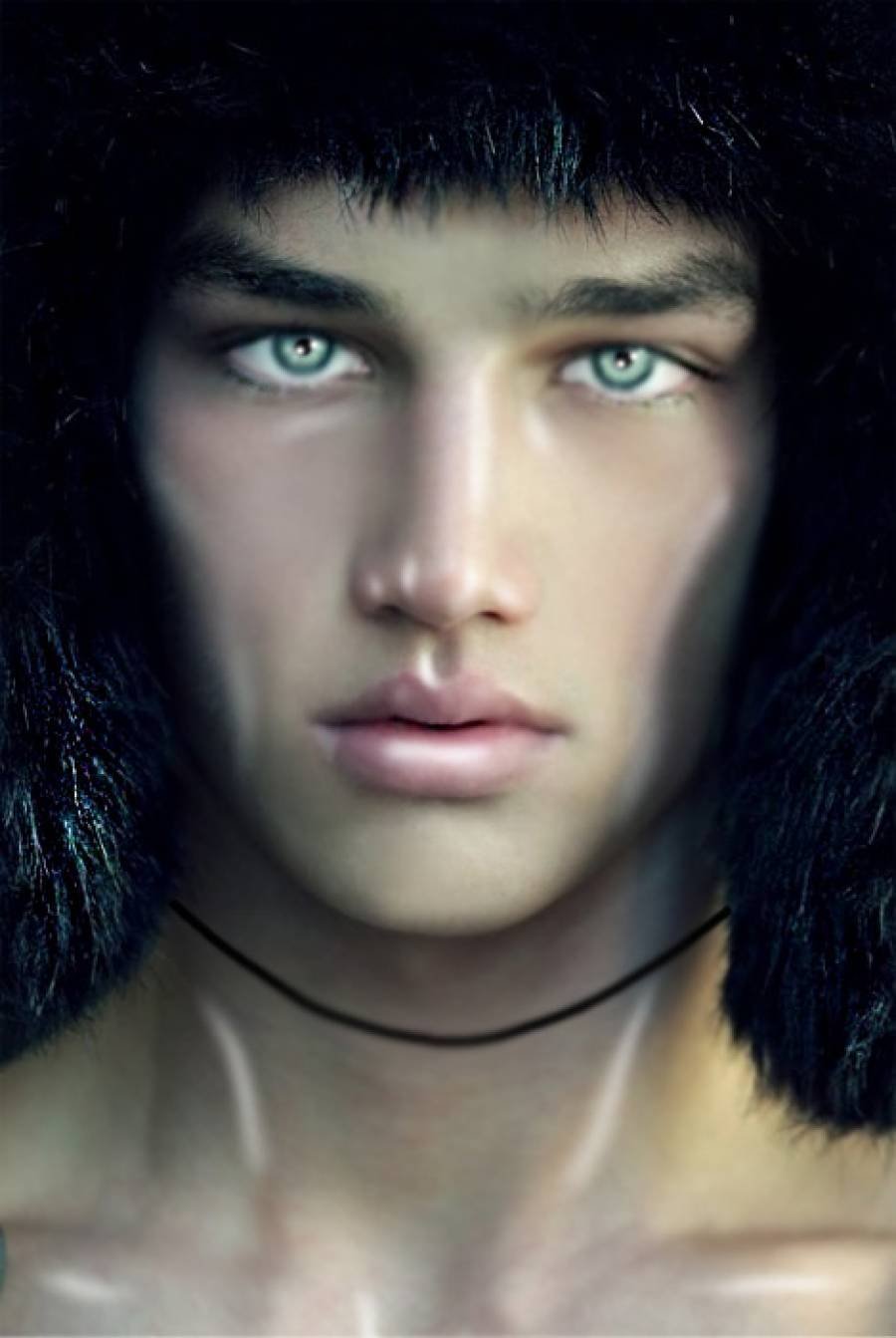 Красивый парень с зелеными глазами