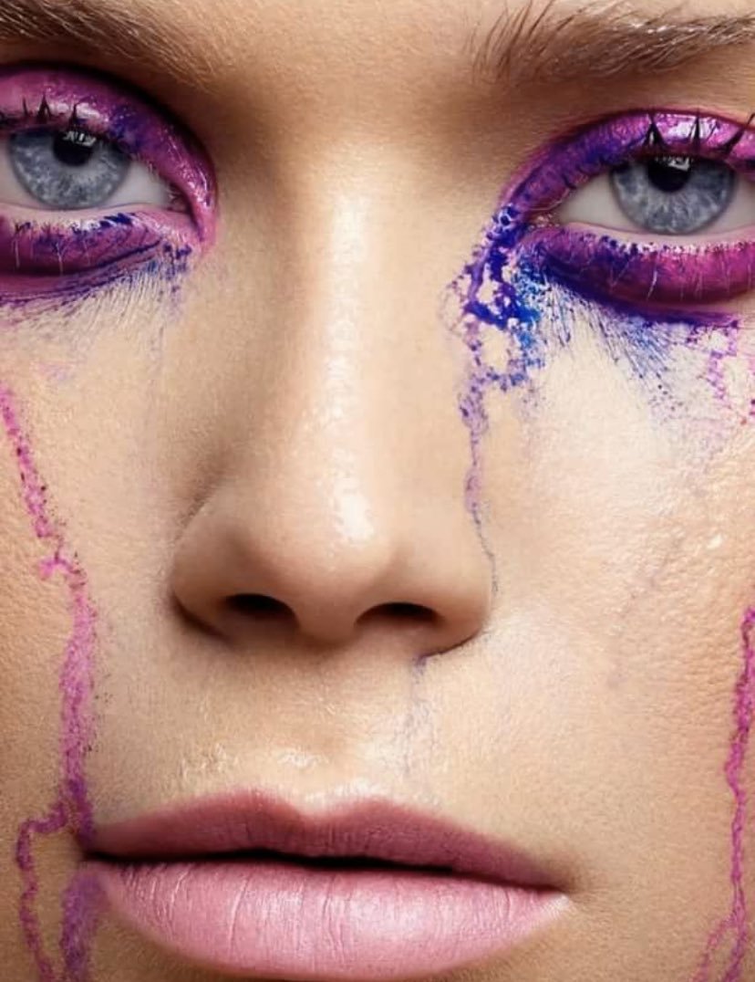 Макияж потекшая тушь