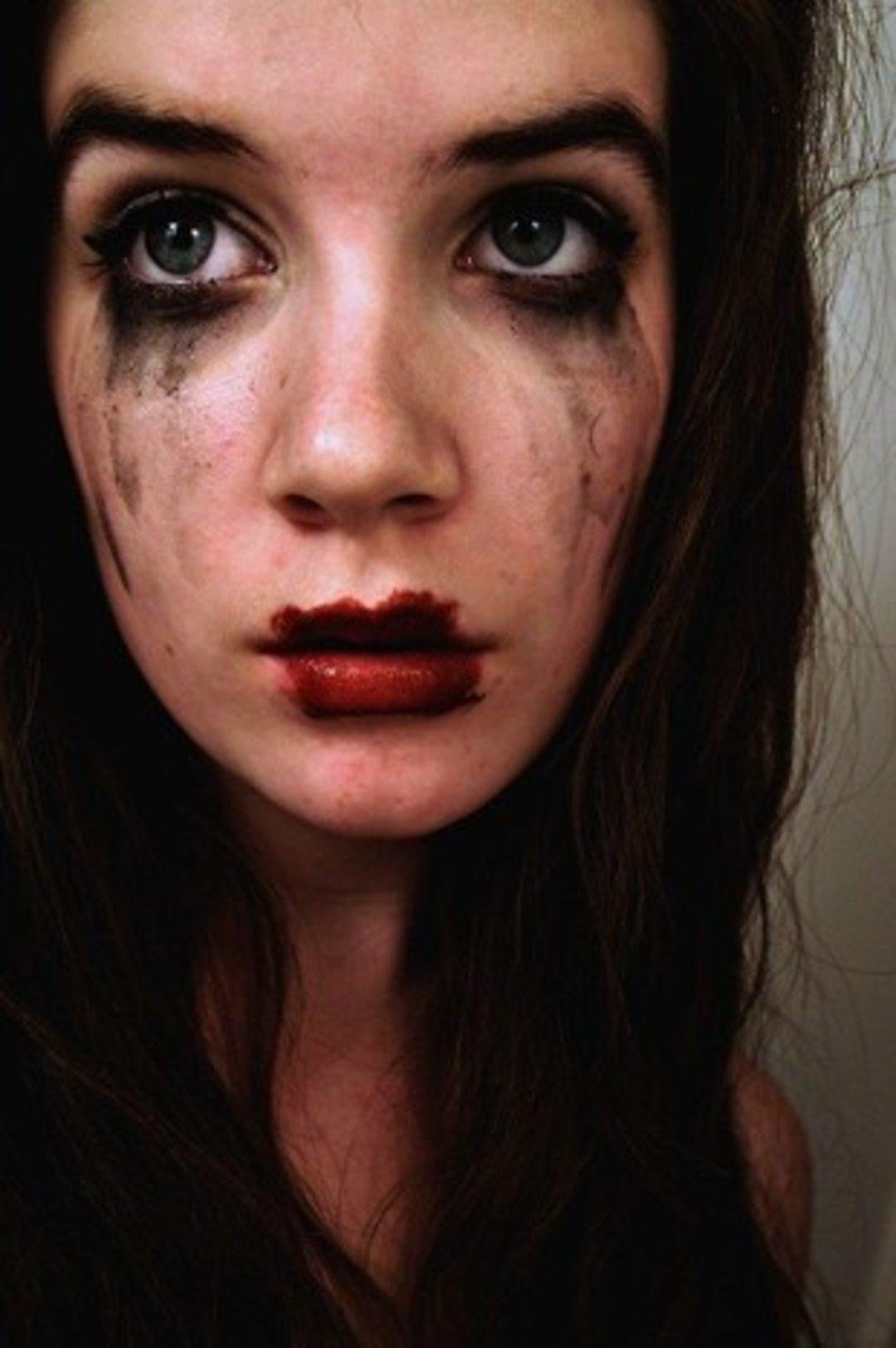 Макияж потекшая тушь