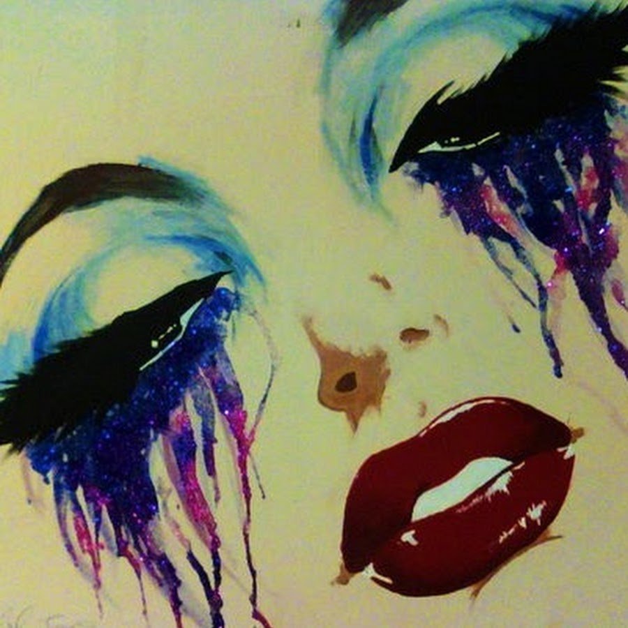 Потекшая тушь рисунок