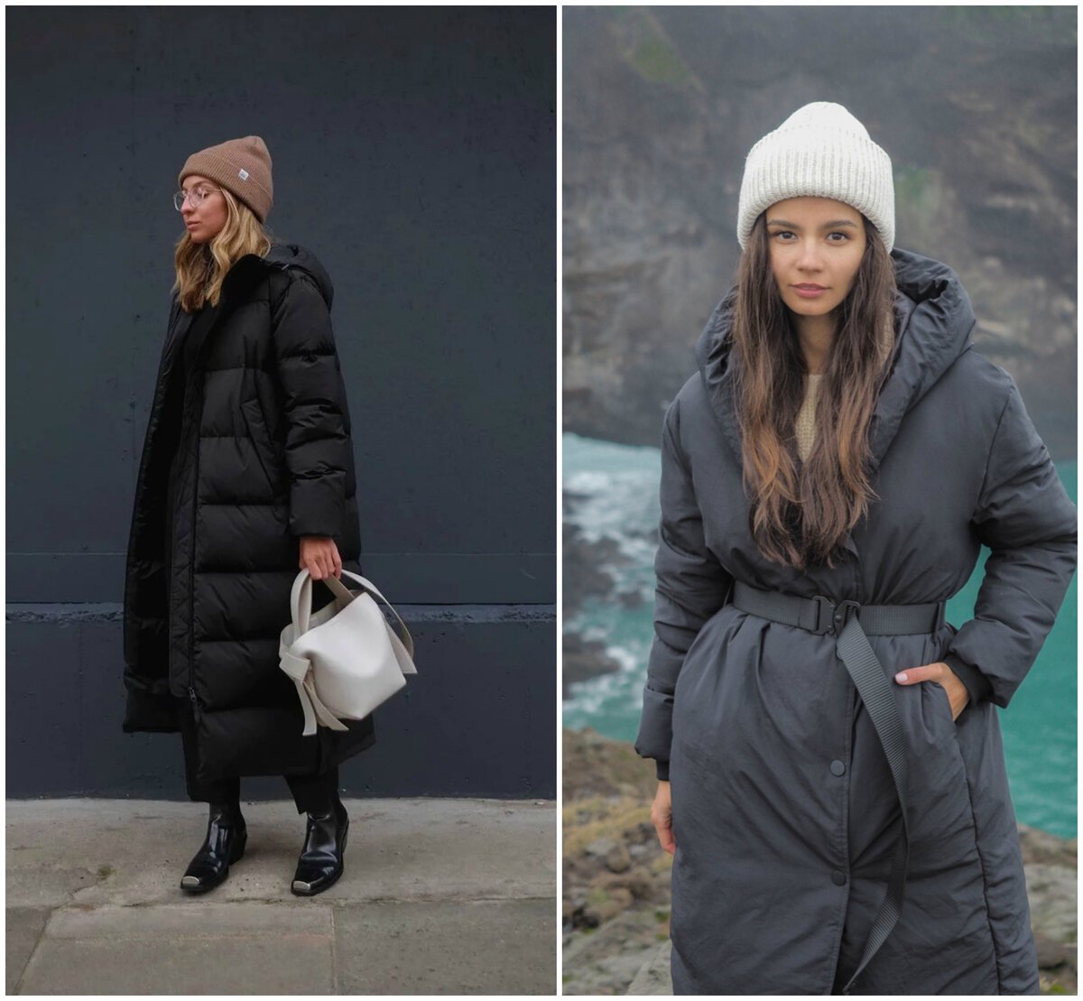 Шарки к черному пуховику