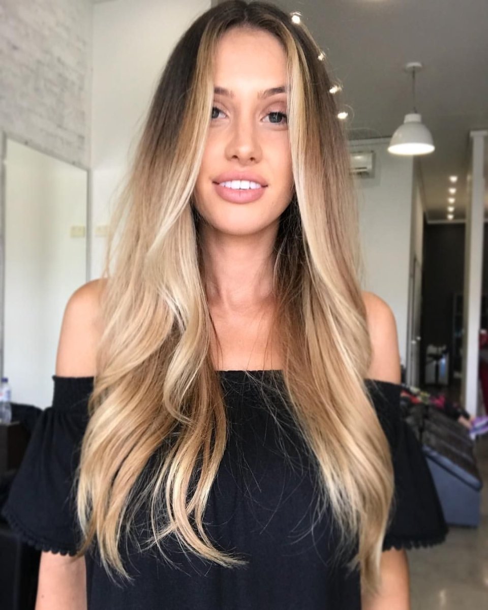 Контуринг балаяж блонд