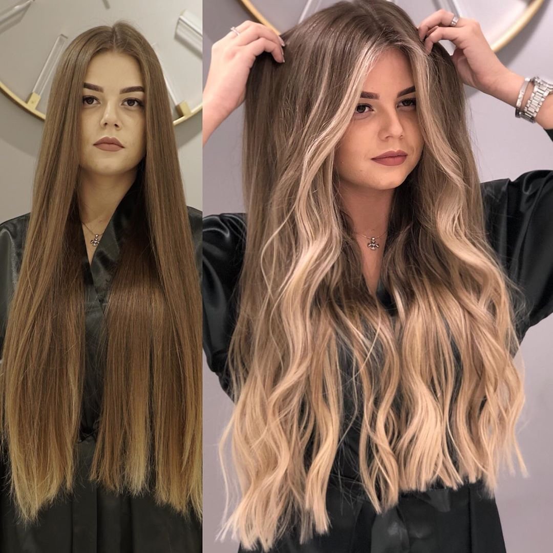 Осветленные пряди волос