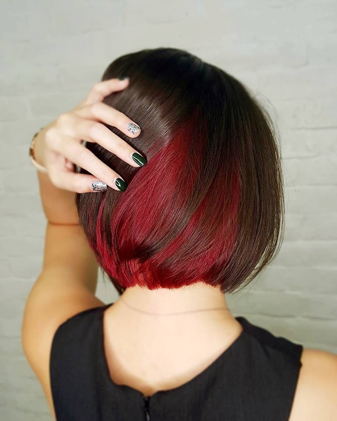 Скрытное окрашевоние на короткие волосы