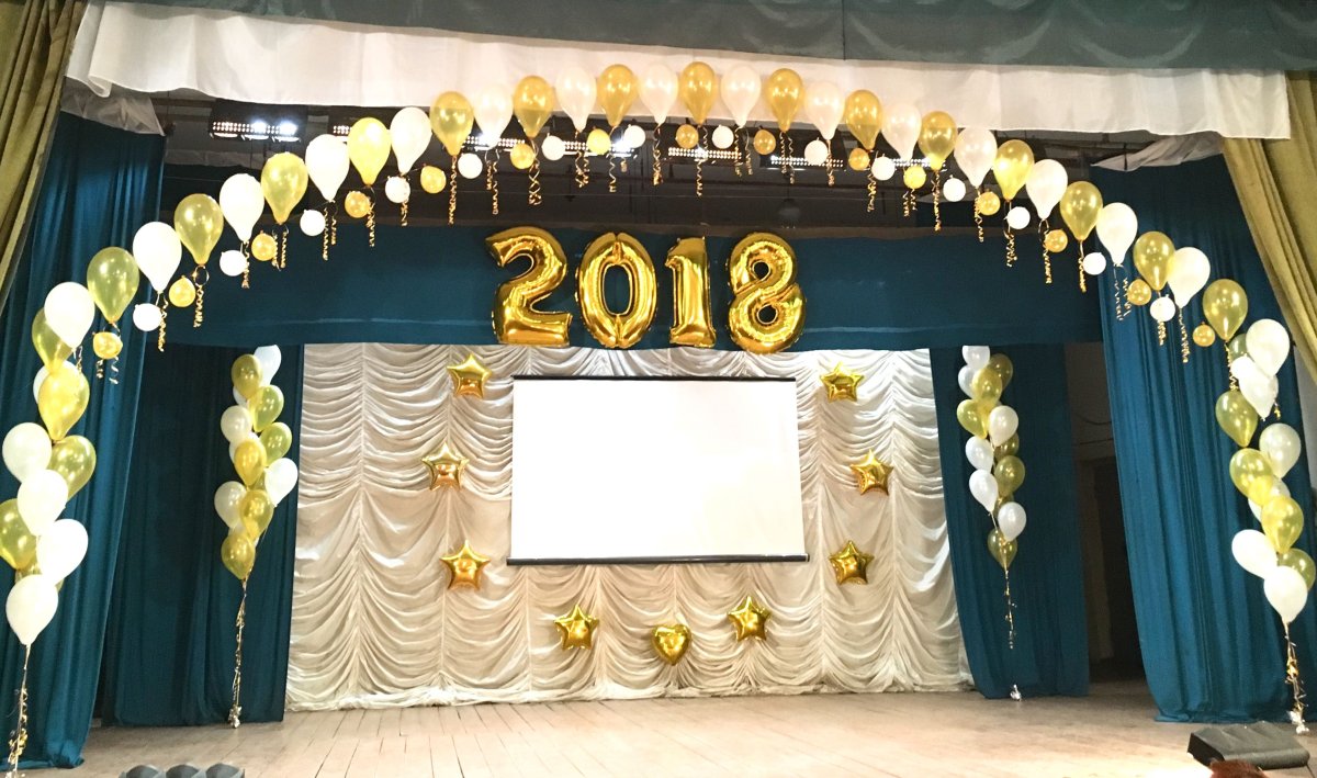 Украшение зала на выпускной