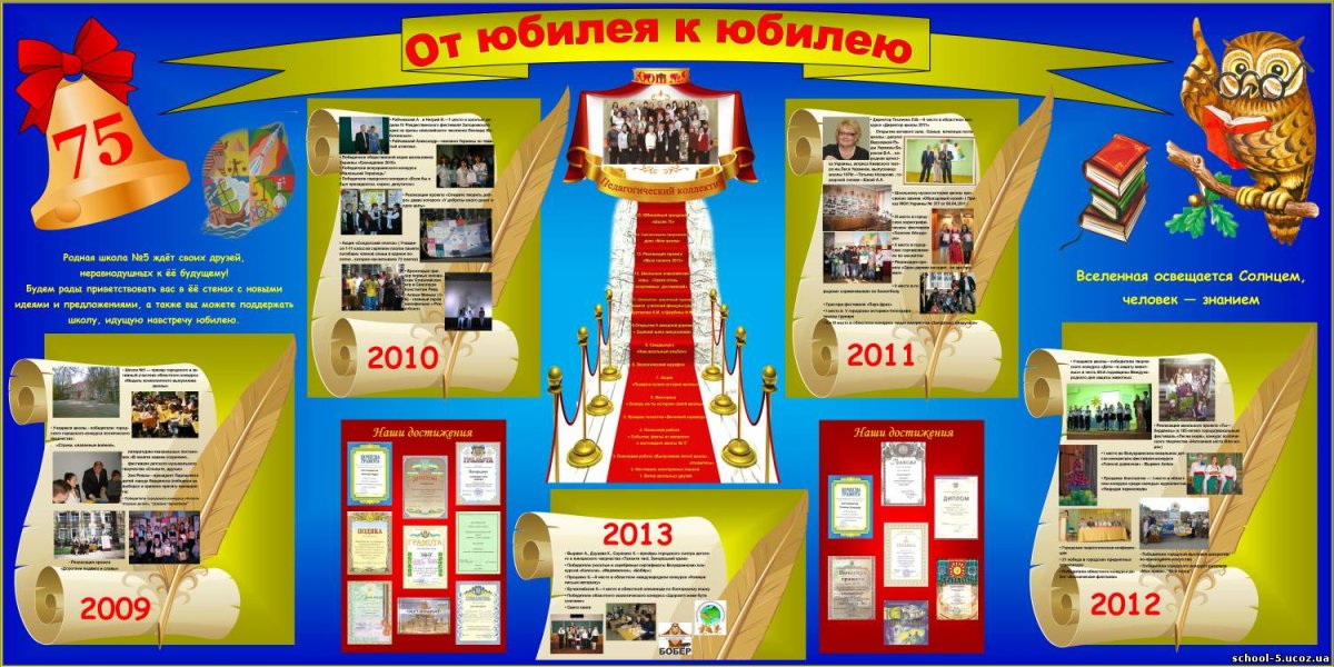 Оформление стенда к юбилею