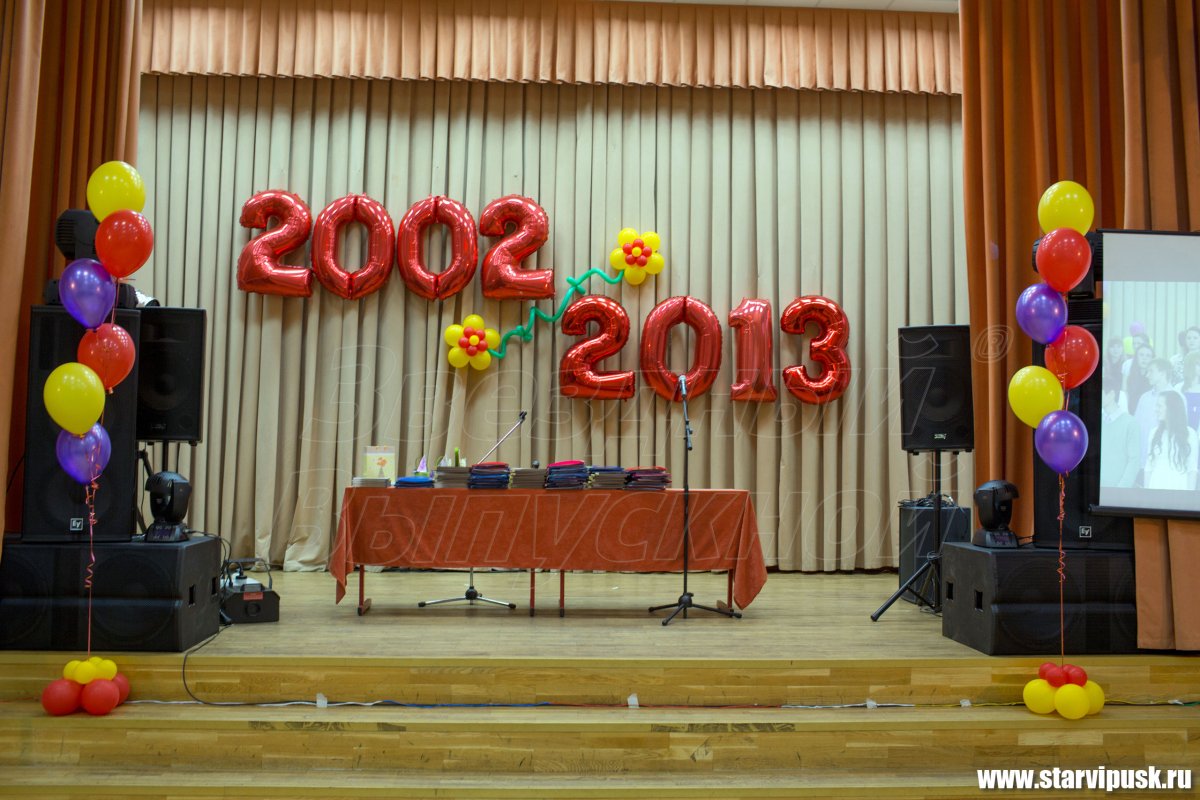 Украшение зала на последний звонок в школе