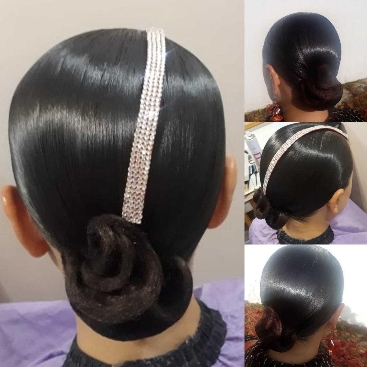 Гулька на голове для бальный танцев