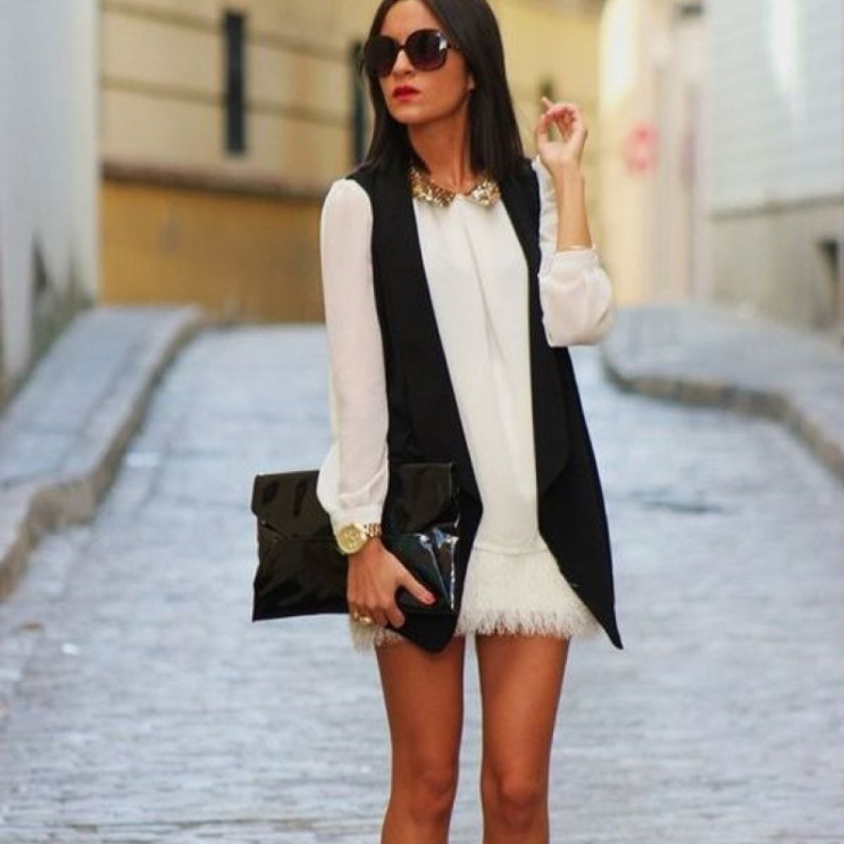 Сара Джессика Паркер платье пиджак белое