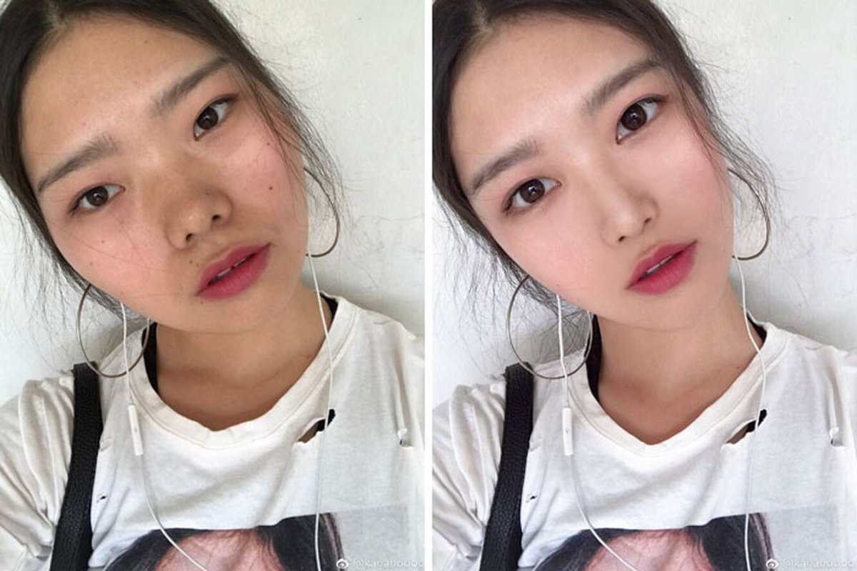 Кореянки без макияжа до и после