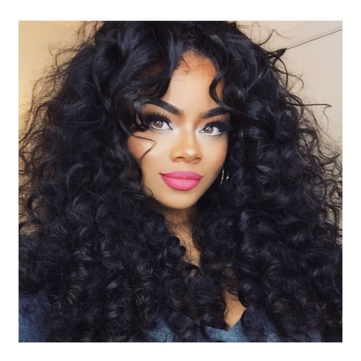 Афро кудри с челкой на длинные