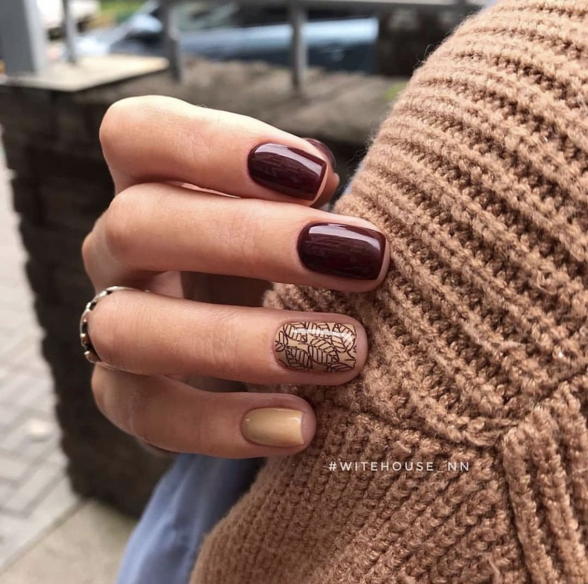 Маникюр в осенних тонах