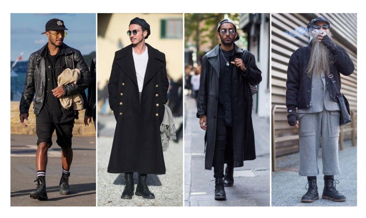 Пальто с берцами