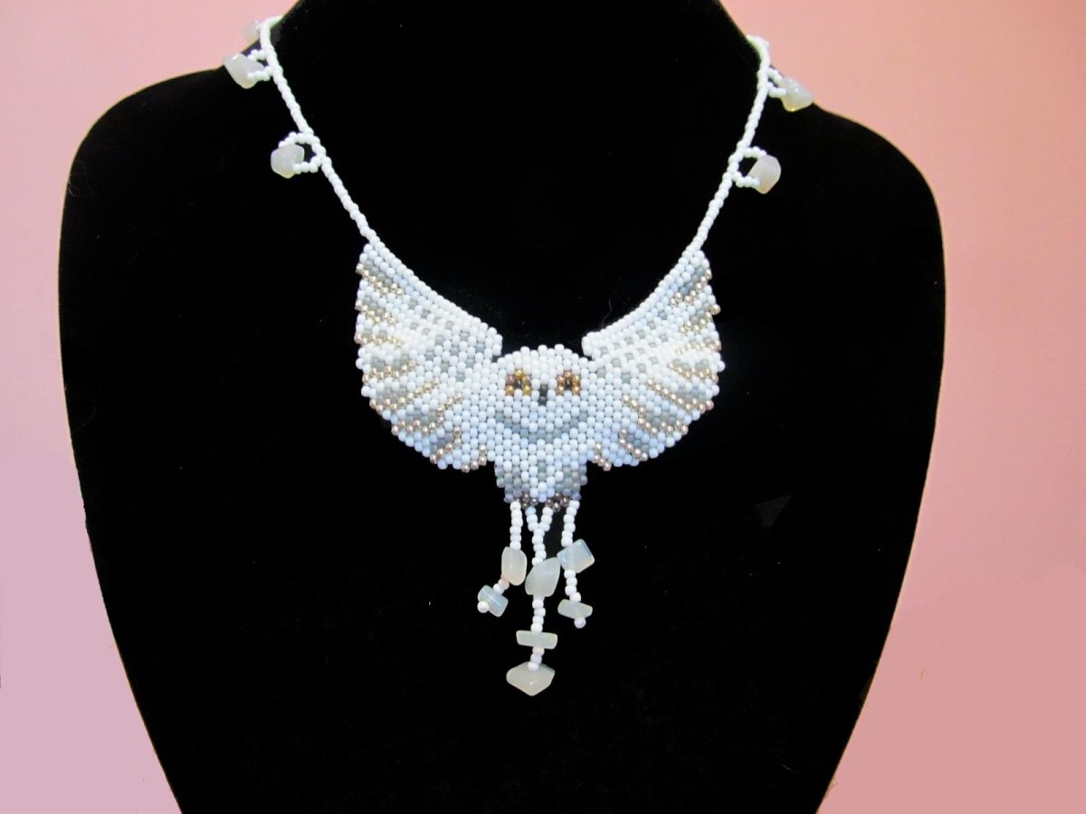 Кулон Сова из бисера схема