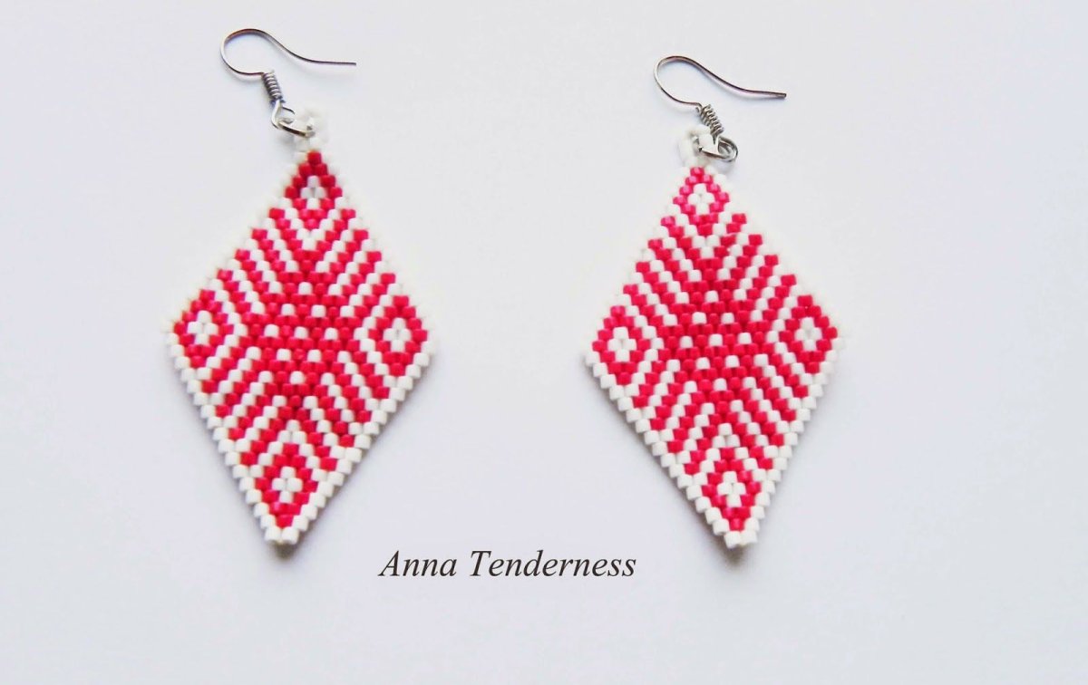 Славянские серьги из бисера