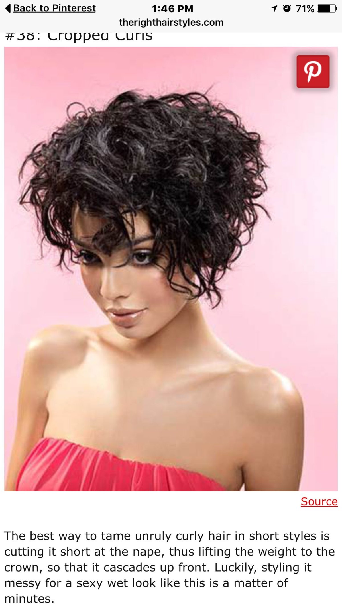 Прическа мокрая химия на короткие волосы