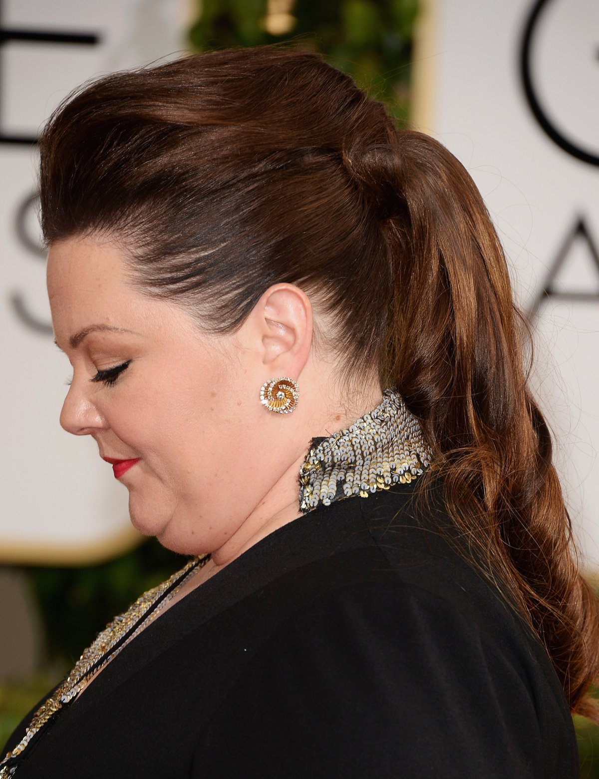 Мелисса Маккарти в профиль