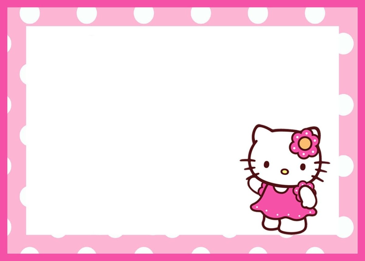 Приглашение на день рождения hello Kitty