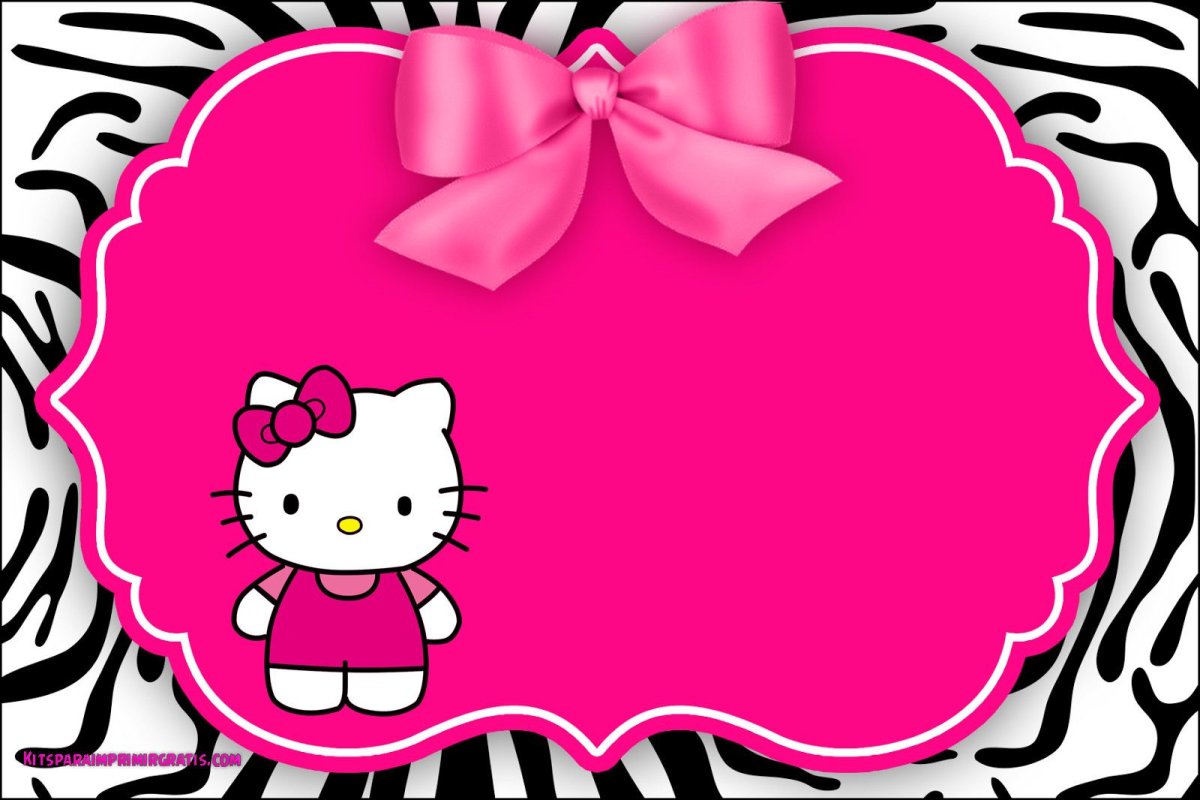 Пригласительные на день рождения hello Kitty
