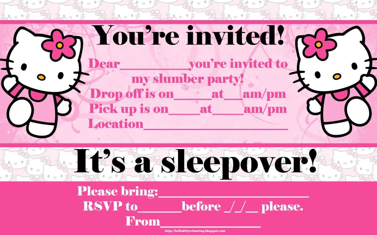 Приглашение с Хеллоу Китти