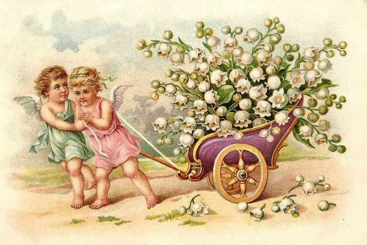 Поздравительная открытка ретро стиль