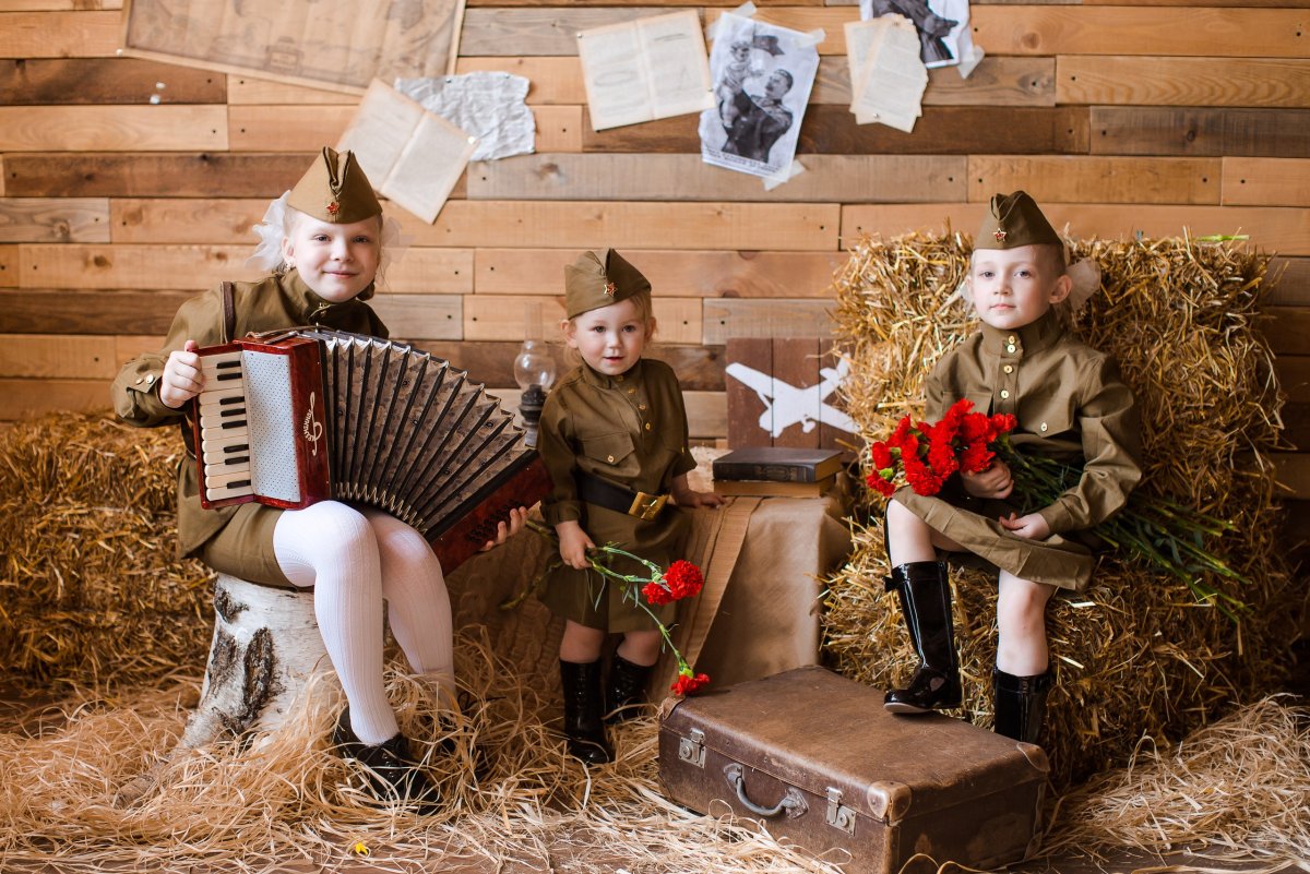 Фотосессия в военном стиле для детей