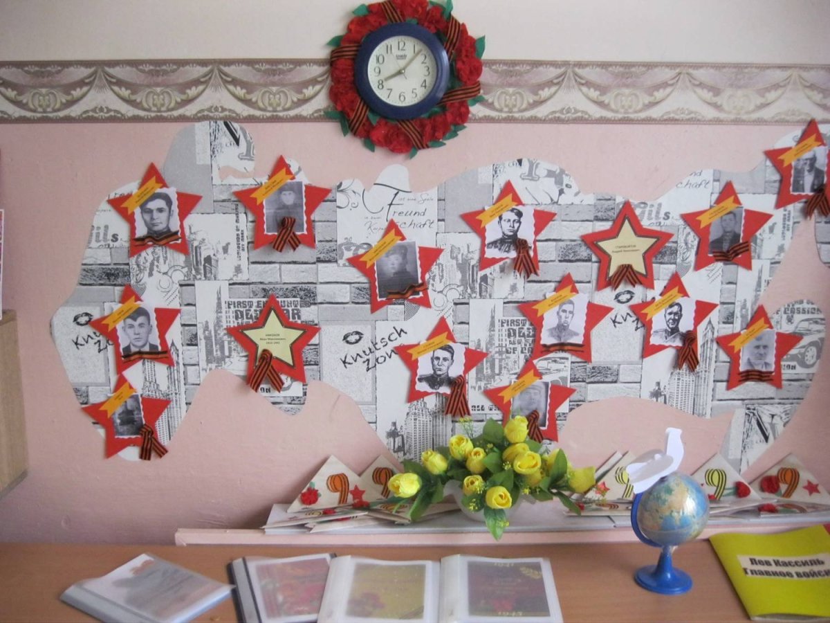 Украшение школы к 9 мая