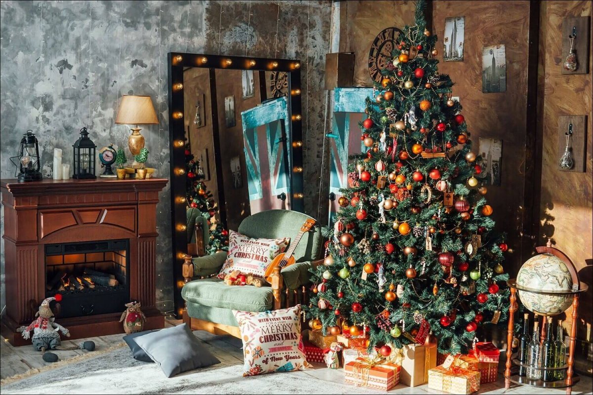 Советский новый год интерьер