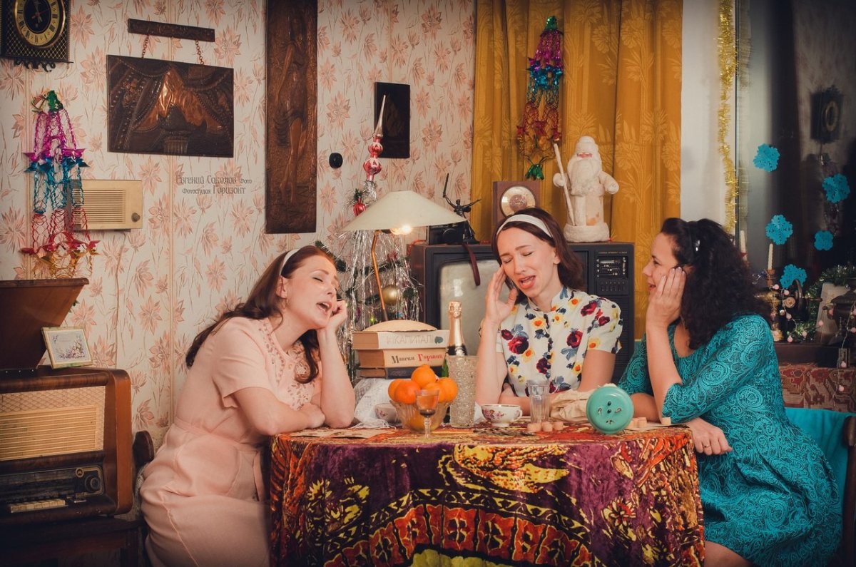 Советский новогодний интерьер