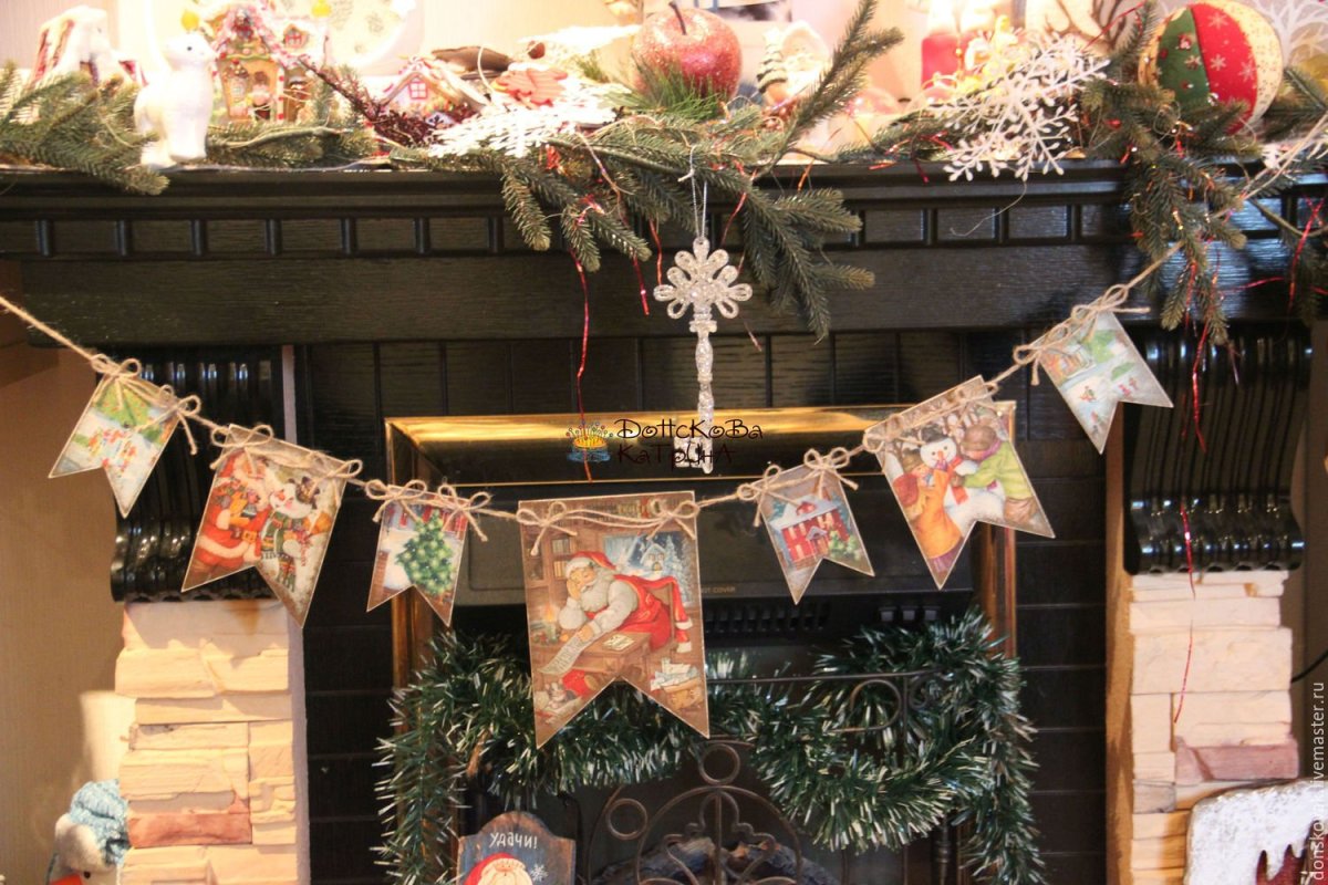 Новогодний декор в русском стиле