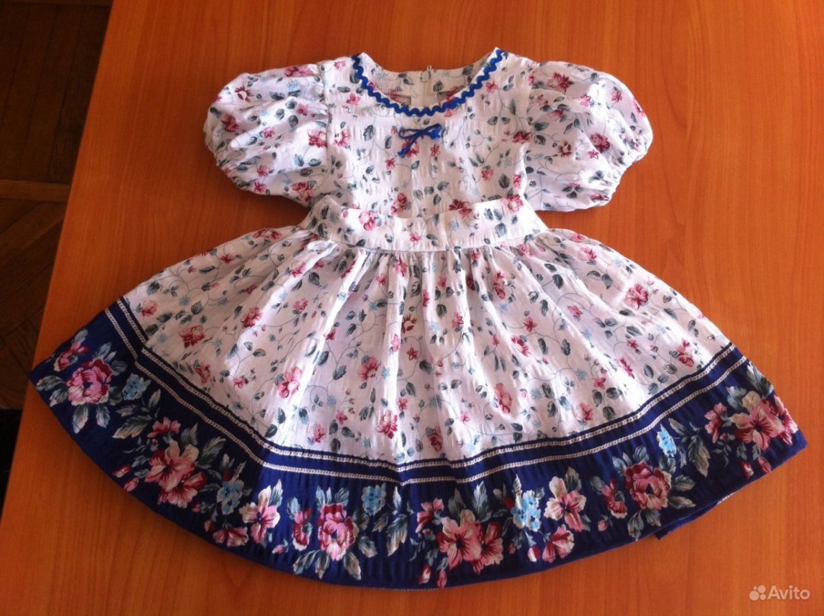 Ситцевое платье для девочки 40 годов