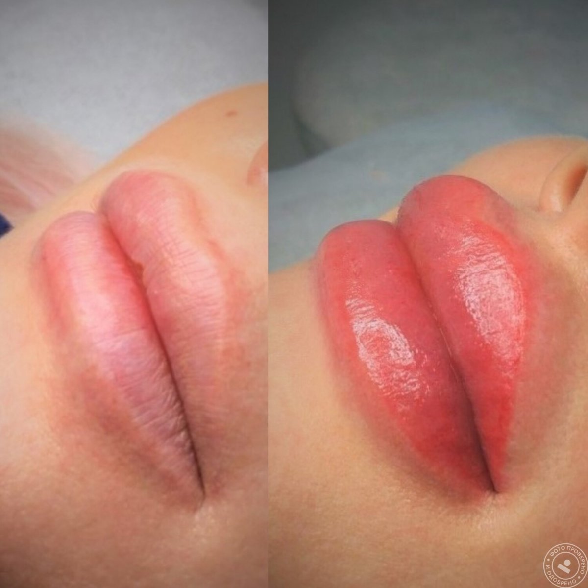 Перманентный макияж губ 3д