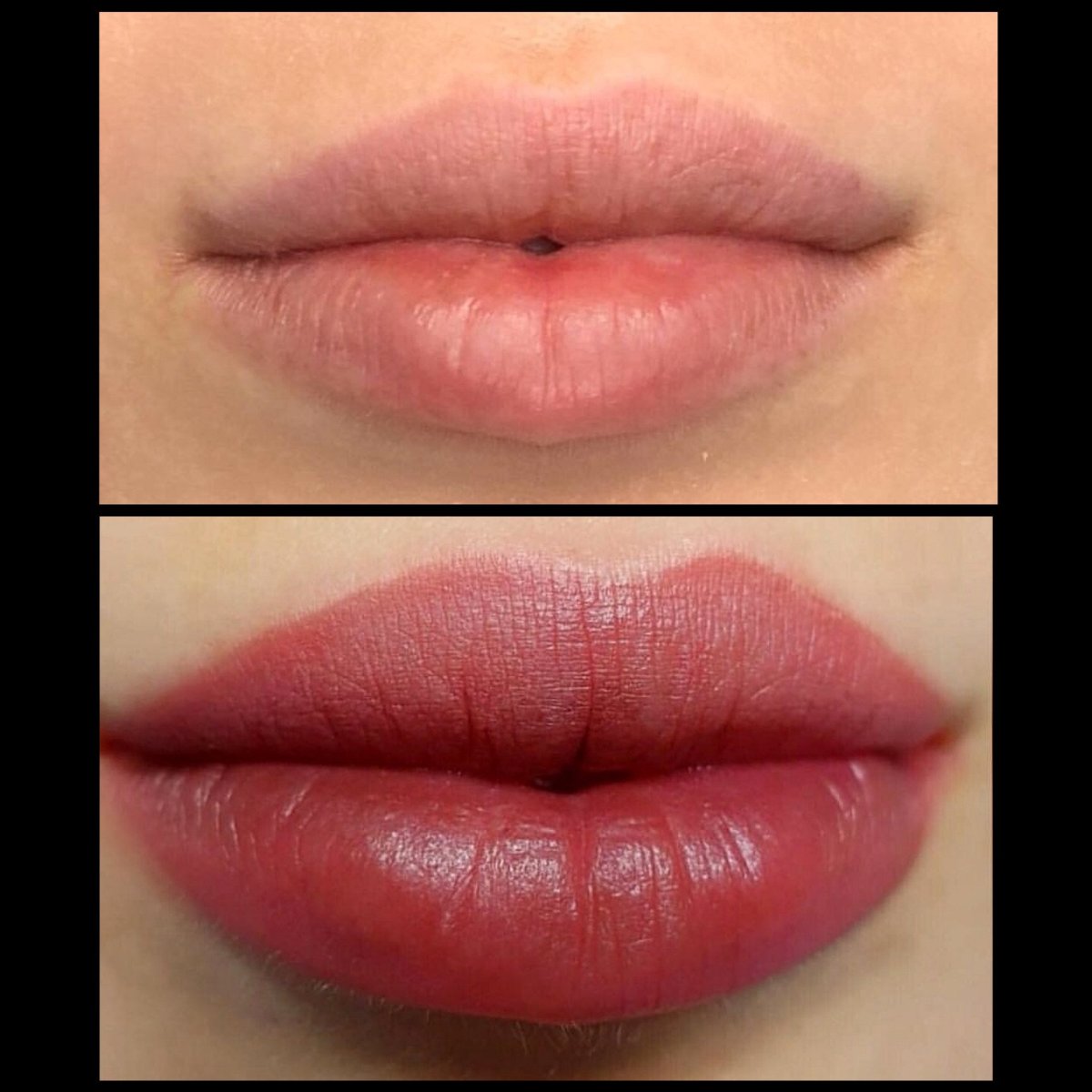 Татуаж перманентный губ помадный