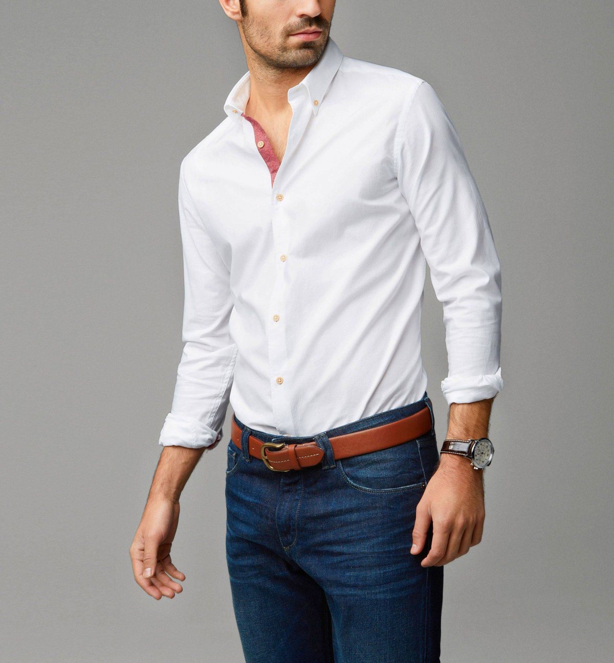 Джинсы с рубашкой