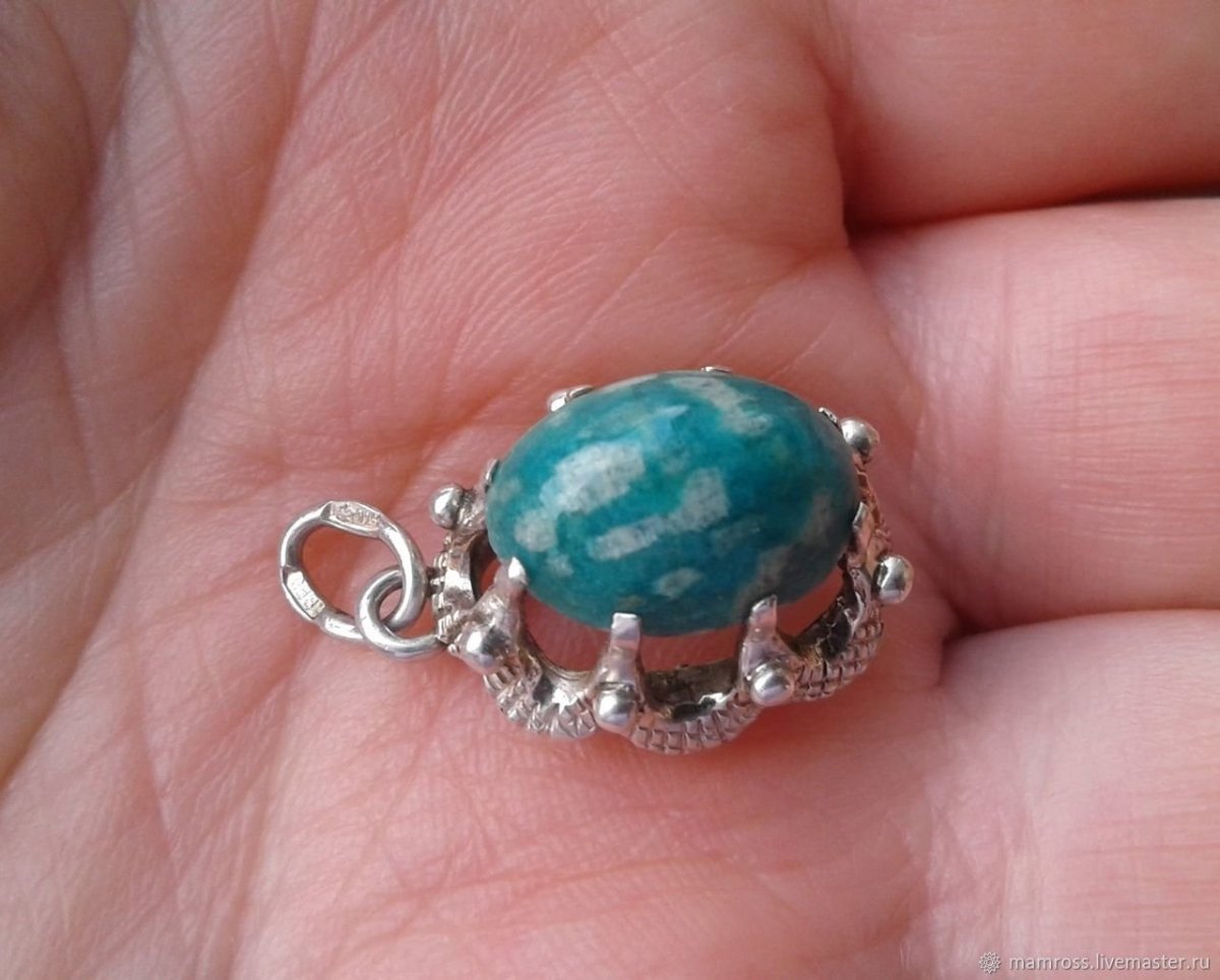 Винтажное кольцо с амазонитом