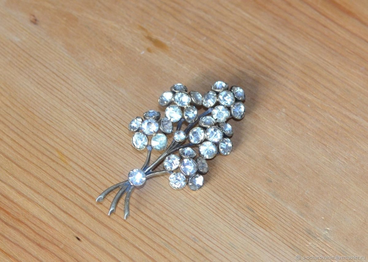 Брошь веточка 875 проба