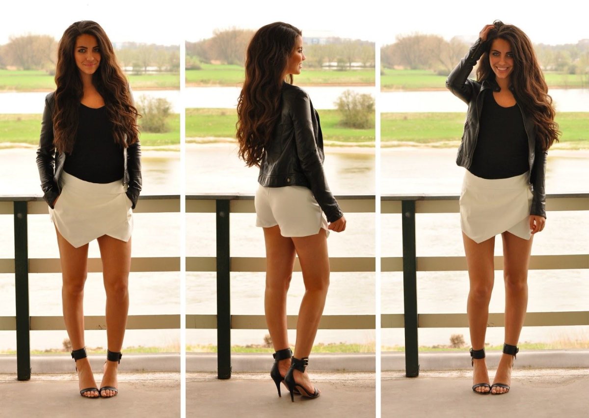 Разнообразные образы с юбкой-шортами