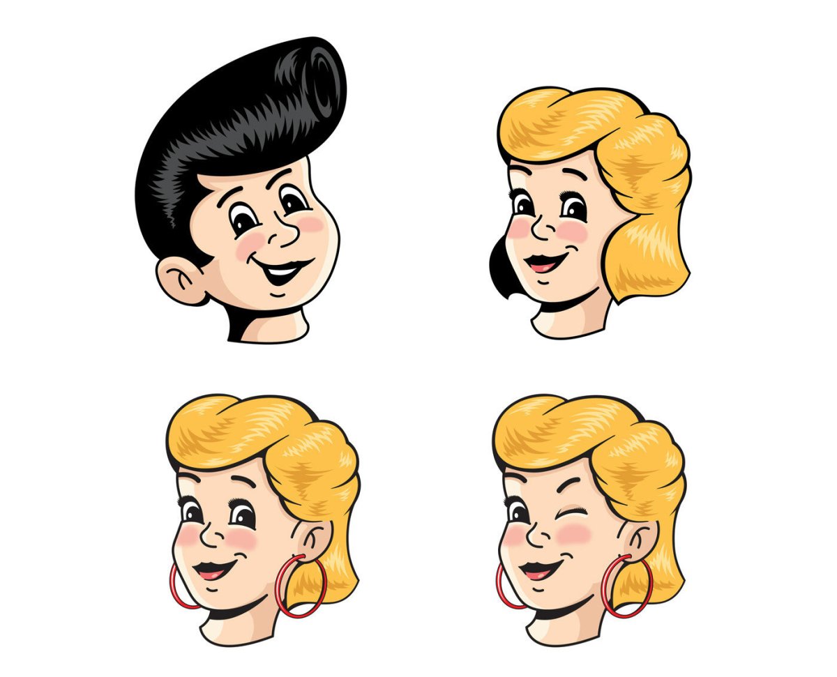 Иллюстрация детских причесок
