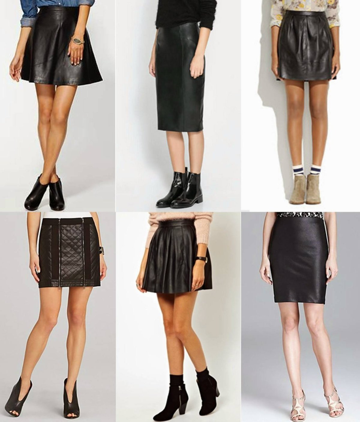 Обувь с кожаной юбкой