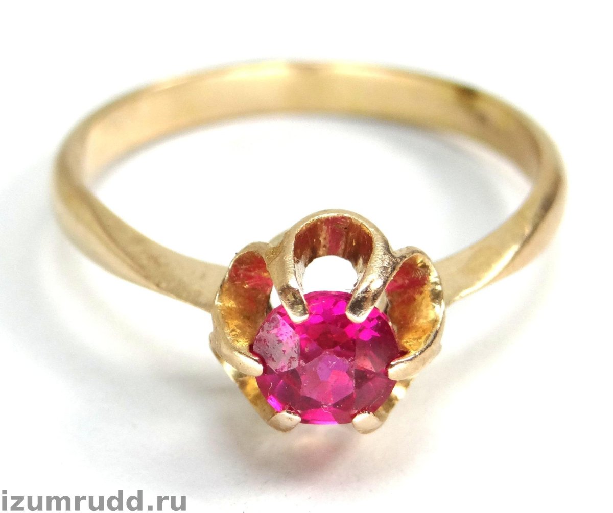 Кольцо золотое цветы 583 проба