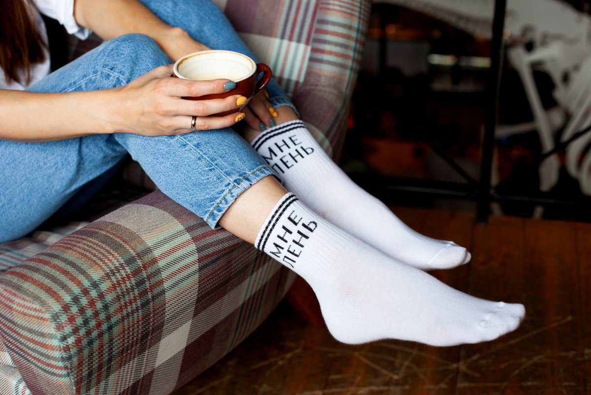 Носки на ногах